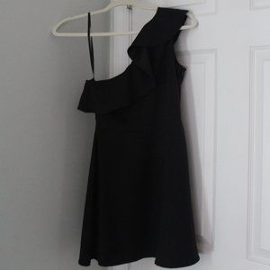 Banana republic black one shoulder dress